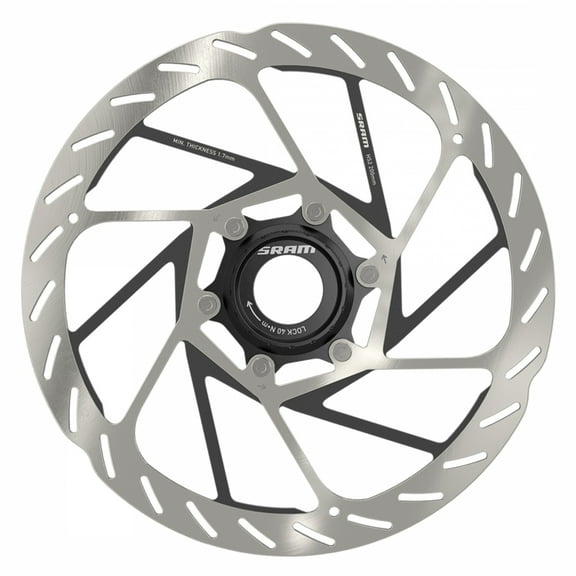SRAM HS2 Disc Brake Rotor - 200mm, Center Lock, Rounded, Silver/Black