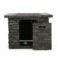 thumbnail image 4 of Loene Outdoor Square Fire Pit, Natural Stone Finish, 4 of 10