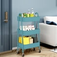 thumbnail image 4 of Ovzne Trolley Shelves Kitchen Bathroom Bathroom Floor Removable Storage Rack Multi Layer Bedroom Bedside Snacks On Clearance, 4 of 6