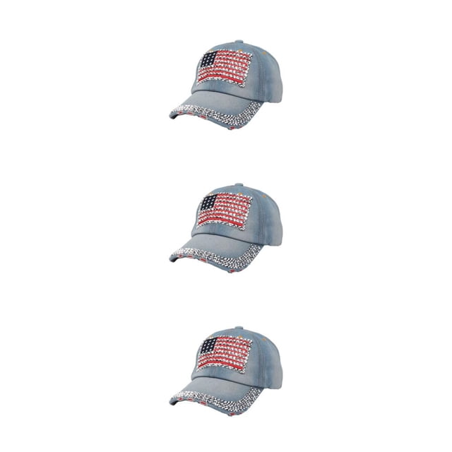 Guardoinrt Chapeau de Protection Solaire avec Sangle Réglable et Styles à la Mode Multi-Couleurs Denim 2 3Set