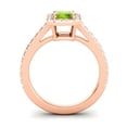 thumbnail image 4 of 2.95 Carat (F-G/VS1) Natural Diamond Peridot Gemstone Stylish Anniversary Ring for Ladies Solid 18K Rose Gold Size 11 by Diamond-Capitals, 4 of 8