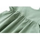 thumbnail image 5 of Vestido LYXIOF para niños pequeños, algodón y lino, mangas con volantes, verde, 80 cm, 5 of 6