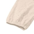 thumbnail image 4 of Babyabule Women's 3/4 Sleeve Lace Waffle Pullover Classic Solid Color Casual Top V-neck Linen Womens Tops, 4 of 8