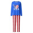 thumbnail image 1 of GPOECD Ensemble de T-Shirts Assortis pour la Famille Col Rond Manches Courtes Tenue Quotidienne Confortable Polyvalente Parent-Enfant Bleu,m, 1 of 4