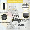 thumbnail image 7 of GIOTORENT Folding Hand Truck 600 lb Capacity, Heavy-Duty Convertible Dolly Cart with Telescopic Handle & Bungee Cords for Warehouse, Home, and Office Use, 7 of 7