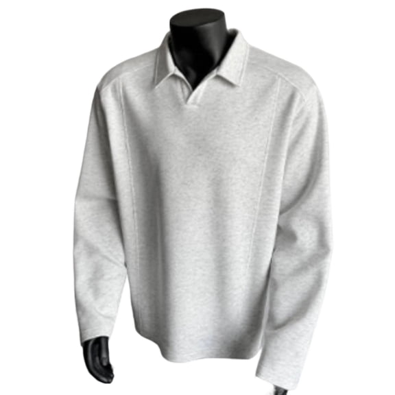 LIaqionyy Mens Casual Cotton Long Sleeve Loose Collared Pullover Shirts Comfortable Fashion Golf Sweatshirt