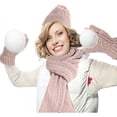 thumbnail image 2 of Gorro, guante, bufanda, bufanda de punto para mujer, traje de invierno 3 en 1., 2 of 7