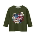 thumbnail image 3 of Girls' Flag Printed Pattern 3/4 Sleeve Casual Comfort T Shirt for 10-11 Years, 3 of 3