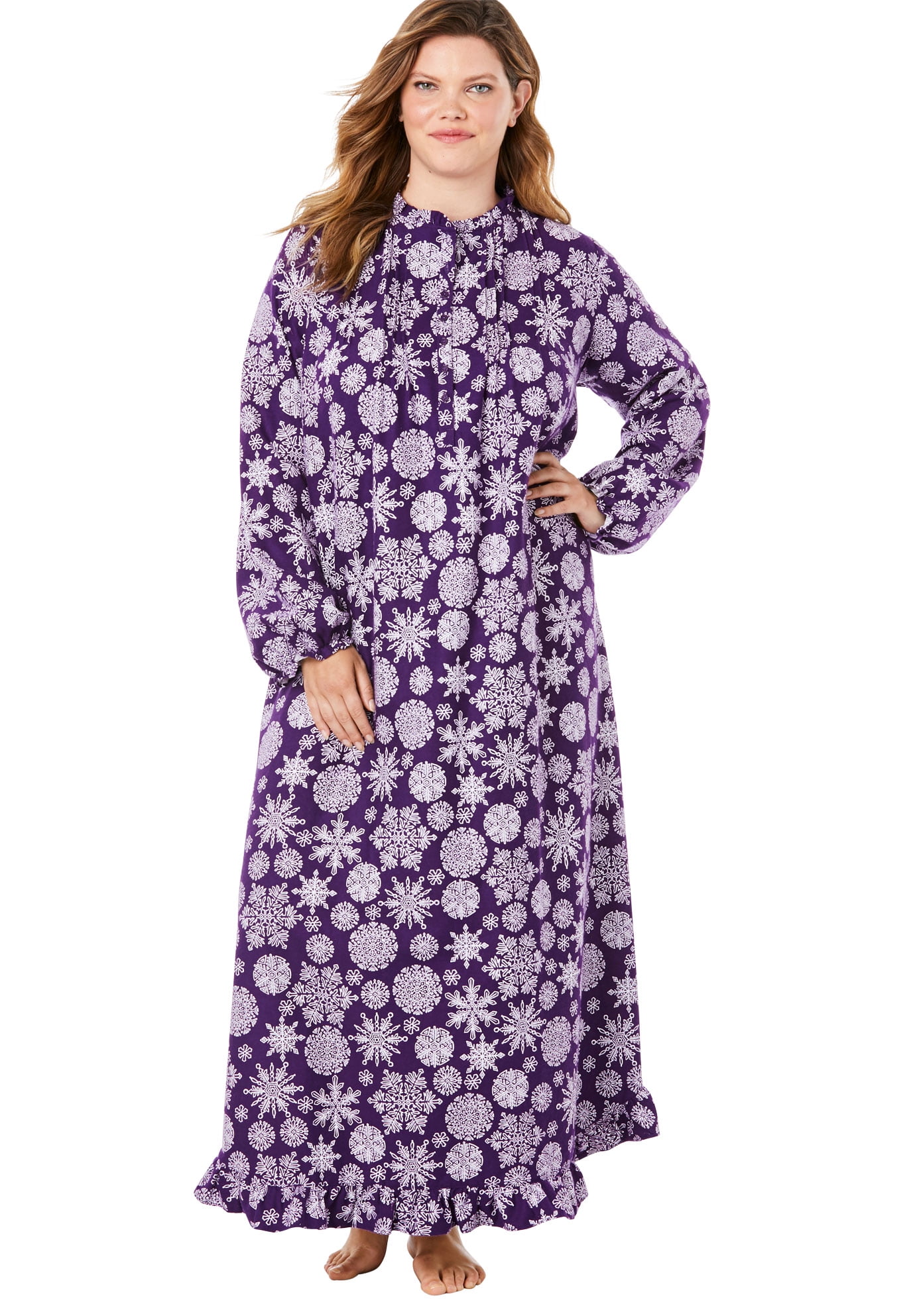 flannel gowns plus size