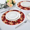 thumbnail image 6 of GZHJMY Christmas Gingerbread Round Placemats Non-Slip Heat Resistant Placemat for Dining Table Kichen Party Table Diameter Decor 15.4 inch Set of 6 Table Mat, 6 of 7