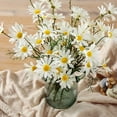 thumbnail image 3 of GRNSHTS 12Pcs Artificial Daisy Flowers 20" Outdoor UV Resistant Silk Flowers Fake Wildflowers Faux Greenery Shrubs Plants with Stems Arrangements for Home Garden Vase Decor (White), 3 of 6