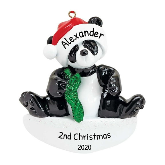 Ornaments by Elves Personalized Panda Christmas Ornaments Cute Animals Xmas Tree Decorations 2024