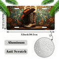 thumbnail image 2 of 1 Pcs 2D Flat License Plate Covers & Frames, Western Boots with Wings For Decorative Front, Waterproof For Decoration Aluminum License Plate Covers & Frames Cover For Men Women, 12" X 6", 2 of 7