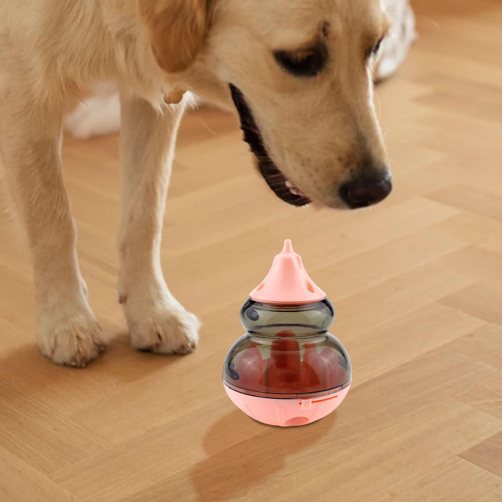 Dog Tumbler Leaking Food Toy Dog Puzzle Toy Feeder Toys for Fun Feeding Pets Pink