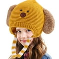 thumbnail image 3 of Gorro de lana para niños de otoño e invierno, gorro cálido con protección para los oídos, bonito y superlindo, 3 of 5