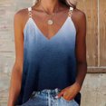 thumbnail image 4 of LEAVINGSUO Summer Womens Tank Tops Women's Summer Casual Sleeveless Blouse V Neck Tops T-Shirt Vest for Women Navy L, 4 of 6
