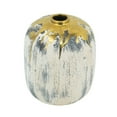 thumbnail image 2 of A&B Home Distressed Ceramic Ivory Vase with Gold Accent 6.3" x 6.3" x 7.9", 2 of 7