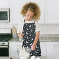 thumbnail image 4 of Black Cartoon Unicorn Moon Star Pattern Kids Aprons for Girls and Boys,Adjustable Neck Strap Toddler Aprons for Kids Cooking Baking, 4 of 6