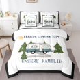 thumbnail image 1 of Erosebridal Happy Camping Bedding Sets Queen Size, RV Car Comforter Sets with Sheets, Rustic Farmhouse Decor, Reversible 7-Piece, 1 of 5