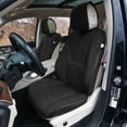 thumbnail image 1 of FH Group Universal Deluxe Faux Leather Car Seat Covers with Modern Pattern Fit for Cars, Trucks, SUVs or Van – Black Front Seats, 1 of 7