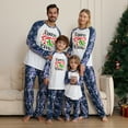 thumbnail image 3 of Candy Cane Pajama Sets For Family Christmas, White And Blue, 2 Pieces, Size NB - Men 6XL, 3 of 7