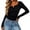 Black women's long sleeve button down top a1, variant on thefmos Women's Fall Winter Round Neck Long Sleeve Button Down Ribbed Pullover Tops Solid Slim Casual Basic Tshirt Blouses Trendy Cute Knitwear Fashion Layering Tees, Dark Gray S