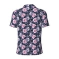 thumbnail image 4 of Rocae Flowers for Men's Short Sleeve Polo Shirt, Quick Drying Performance Moisture Wicking Sports Men's Golf Shirt, 4 of 9