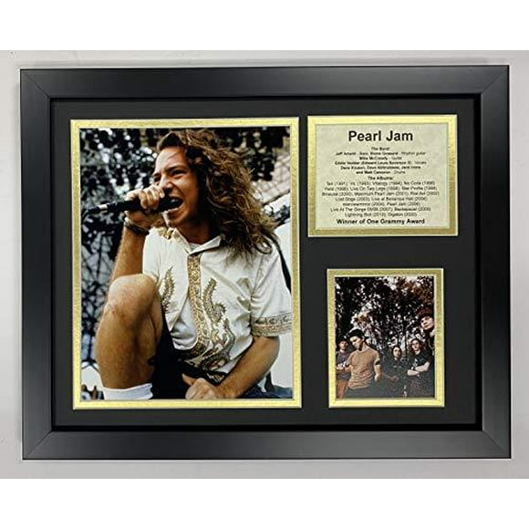 Pearl Jam Collectible | Framed Photo Collage Wall Art Decor - 12&quot;x15&quot; | Legends Never Die, Model: 16209U