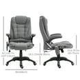 thumbnail image 3 of Vinsetto Chaise de Bureau de Massage avec Vibration à 6 Points, Gris, 3 of 10