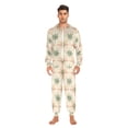 thumbnail image 3 of FORMRS Onesies Pajama for Adults Unisex Hoodie Winter Jumpsuit One Piece Sleepwear, Sizes S-2XL, Pastel Beige Geometric, 3 of 7