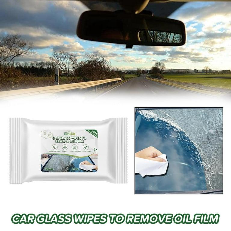 10 Pieces Multipurpose Cars glass Wipe Cleaning Wipe Cloth Degreaser Safe  Oil Film Removal Paste for Car Kitchen Household Supplies 