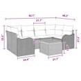 thumbnail image 2 of vidaXL Garden Sofa Set 7 pcs Gray Poly rattan, 2 of 2