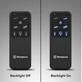 thumbnail image 7 of Westinghouse Lighting 7787900 Accessory - 4.33 Inch Ceiling Fan and Light Remote Control with Backlit Display Black  Black Finish, 7 of 7