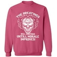 thumbnail image 2 of OXI Crewneck Sweatshirt - Breating Morale Improves,Basic Casual Sweatshirts for Men's and Women Fleece Sweatshirt Long Sleeve- Safety Pink Large, 2 of 2