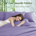 thumbnail image 6 of SONORO KATE 6 Pieces Bamboo Bed Sheets Set, Luxury Rayon Derived - Deep Pockets - Wrinkle Free - Extremely Soft, King, Lavender, 6 of 6