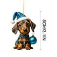 thumbnail image 6 of KCEHTA Dachshund Christmas Ornaments, Dachshund Ornaments for Christmas Tree, Acrylic Dachshund Pendant Christmas Hanging Ornament Cute Dachshund Dog Xmas Tree Decorations for Dog Lovers, 6 of 6