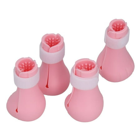 

Anti-Scratch Cat Shoes Anti-Scratch Convenient Silicone Cat Shoes Cat Nail For Cat Shoes Bathing Shoes Pink