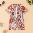 thumbnail image 2 of KPOPLK Toddler Baby Boys Rash Guard Swimsuit Short Sleeve One Piece Swimwear Zip Bathing Suit with UPF 50+ 0-24 Months(Brown,18-24 Months), 2 of 4