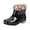 Black, variant on Women's Mid Calf Rain Boots, Waterproof Rubber Fleece Lined Non Slip Short Booties, Floral Print Garden Outdoor Work Water Shoes Pink