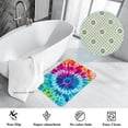 thumbnail image 3 of Tie Dye Polyester Non-Slip Machine Washable Bath Rug Outdoor Carpet Bath Rugs, 3 of 6