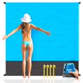 thumbnail image 1 of Manta de playa a prueba de arena, impermeable, elementos esenciales para la playa, tapete de playa extra grande, 79 "x 55", tapete de picnic al aire libre duradero de gran tamaño, bolsa de almacenamie, 1 of 9