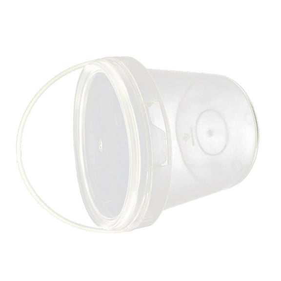 ULTNICE Transparent PP Plastic Storage Bucket with Lid Food Grade 2L Ideal for Home Kitchen Use