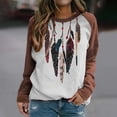 thumbnail image 1 of Puntoco Moda Mujer Imprimir Manga Larga Casual Cuello Redondo Camisa tops Sudadera Puntoco Puntoco-1622, 1 of 8
