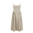 Stmxork Sleeveless Corset Dress for Women 2024 Elegant Spaghetti Strap