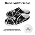 thumbnail image 6 of KLL Vintage Black white Plant skull Pattern Adult Unisex Cozy Slippers,Fuzzy Slip-on Slippers TPR Sole Slippers Comfort Plush Home Footwear for Indoor & Outdoor-37/38, 6 of 7