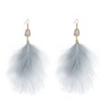 thumbnail image 3 of Joyería de moda Pendientes de gran marca Pendientes de felpa de plumas exageradas Pendientes de mujer elegantes de lujo Regalo único, 3 of 6