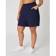 thumbnail image 3 of Hanes Just My Size Women's Cotton Jersey Pull-On Shorts, 7" (Plus ) Navy 4X, 3 of 10