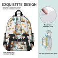 thumbnail image 5 of Excavator and Hard Hat Gray Pattern Cute School Backpack Bag for School with Padded Back and Adjustable Shoulder Straps 15.25"x11.5"x5.25", 5 of 5