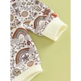 thumbnail image 6 of Franhais Baby Romper, Flower Print Crew Neck Long Sleeve Bodysuit Spring Outfit for Girls, 6 of 8