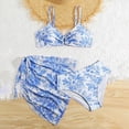 thumbnail image 2 of UAYOTSE Girl's 3 Piece Bikini Bathing Suit Printed Sport Swimsuits with Shorts Cove Up Sets Teen Girl's Swimwear,Sizes 14-15 Years, 2 of 4